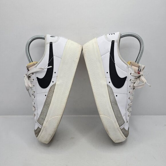 Nike | Blazer '77 white leather black sporty low-top platform sneakers | WMS 6 - Picture 9 of 11